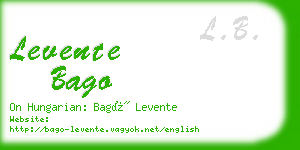 levente bago business card